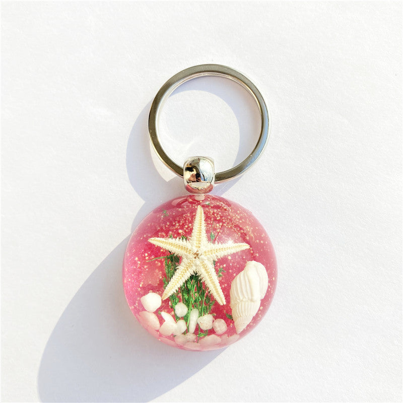 Starfish Amber Keychain Pendant