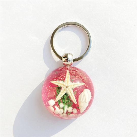 Starfish Amber Keychain Pendant