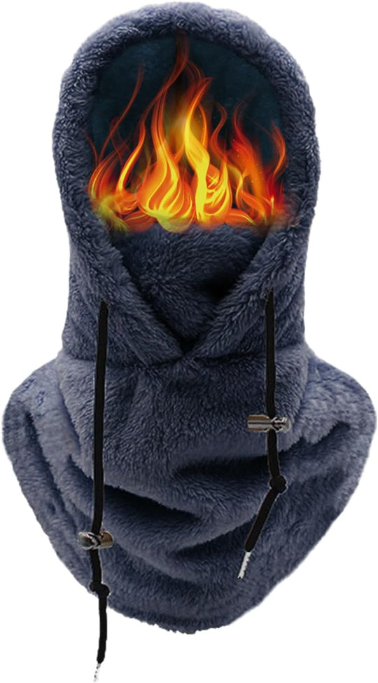 Giltpeak Sherpa Hood Ski Mask, Over Helmet Balaclava Fleece for Men Women, Winter Windproof Hooded Scarf Hat Neck Warmer