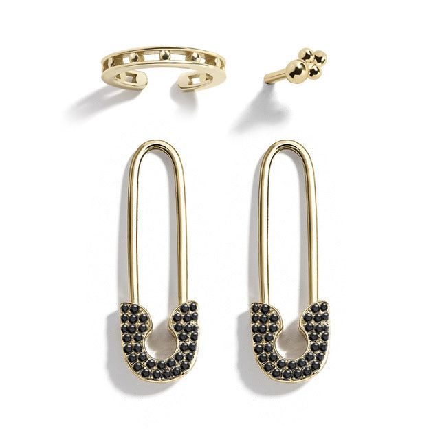 Earring Pin Metal Multicolor Earrings Female Jewelry