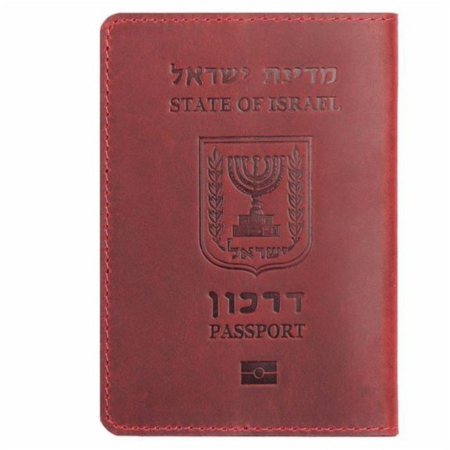 Israel edition leather passport holder