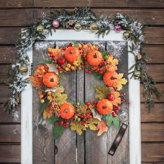 Autumn harvest decorative wreath