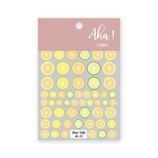 Nail Sticker Cherry Peach Summer Energic Girl Lemon Cream Orange Fruit Fingernail Decoration Stickers