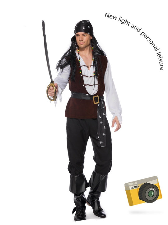 Men's Cosplay Clothes Halloween Pirates Of The Caribbean Clothing