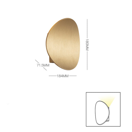 Wall Lamp LED Simple Round White Balcony Background Wall Lamp Bedroom Wall Lamp Decoration