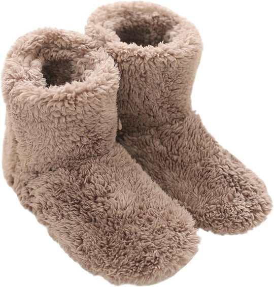 Women's and Men's Fluffy Bootie Slipper Sock with Memory Foam House Shoes