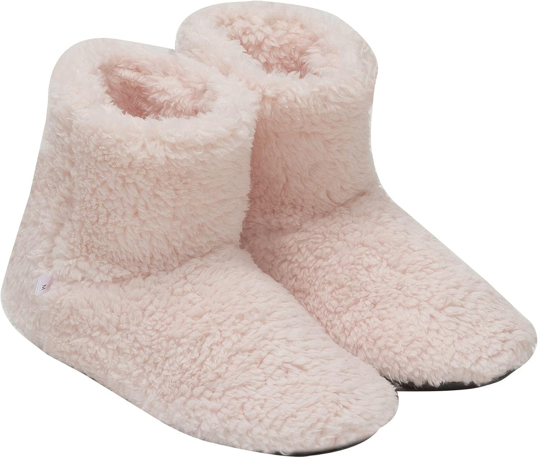 Women's and Men's Fluffy Bootie Slipper Sock with Memory Foam House Shoes