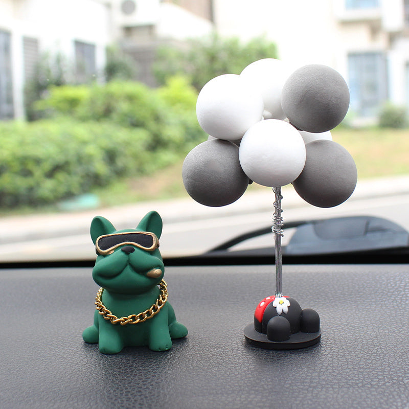 Car Decoration Cute Bulldog Action Doll