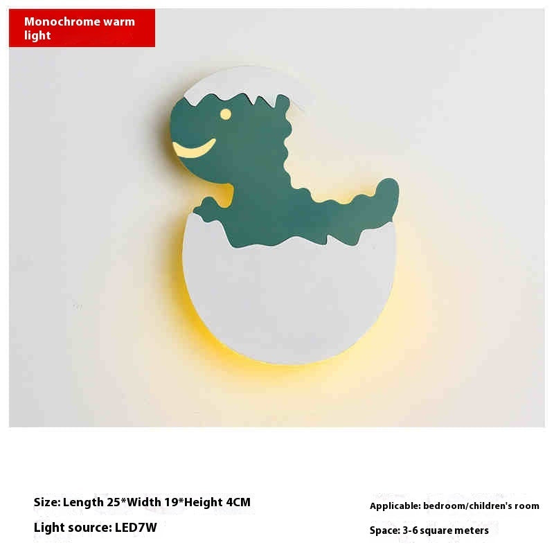 Children's Room Wall Lamp Boy Dinosaur Cute Wall Light Bulb