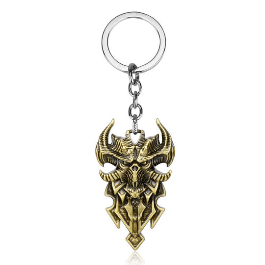 Sheep's Head Shield Keychain Pendant Keychain Jewelry