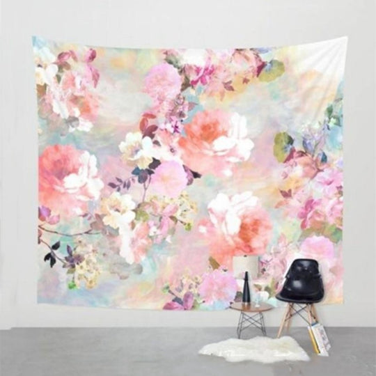 Love Of A Flower Wall Tapestry Wall Hanging Wall Decor Bedspread Blanket Curtain Throw Table Cloth Tapestries Home Decoration