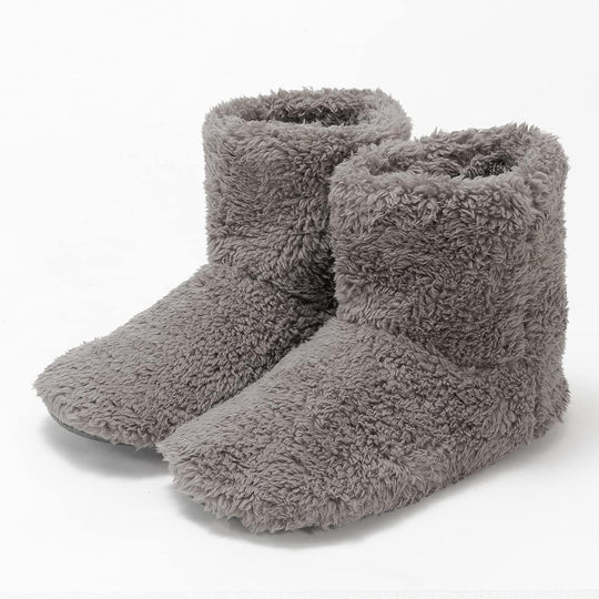 Women's and Men's Fluffy Bootie Slipper Sock with Memory Foam House Shoes