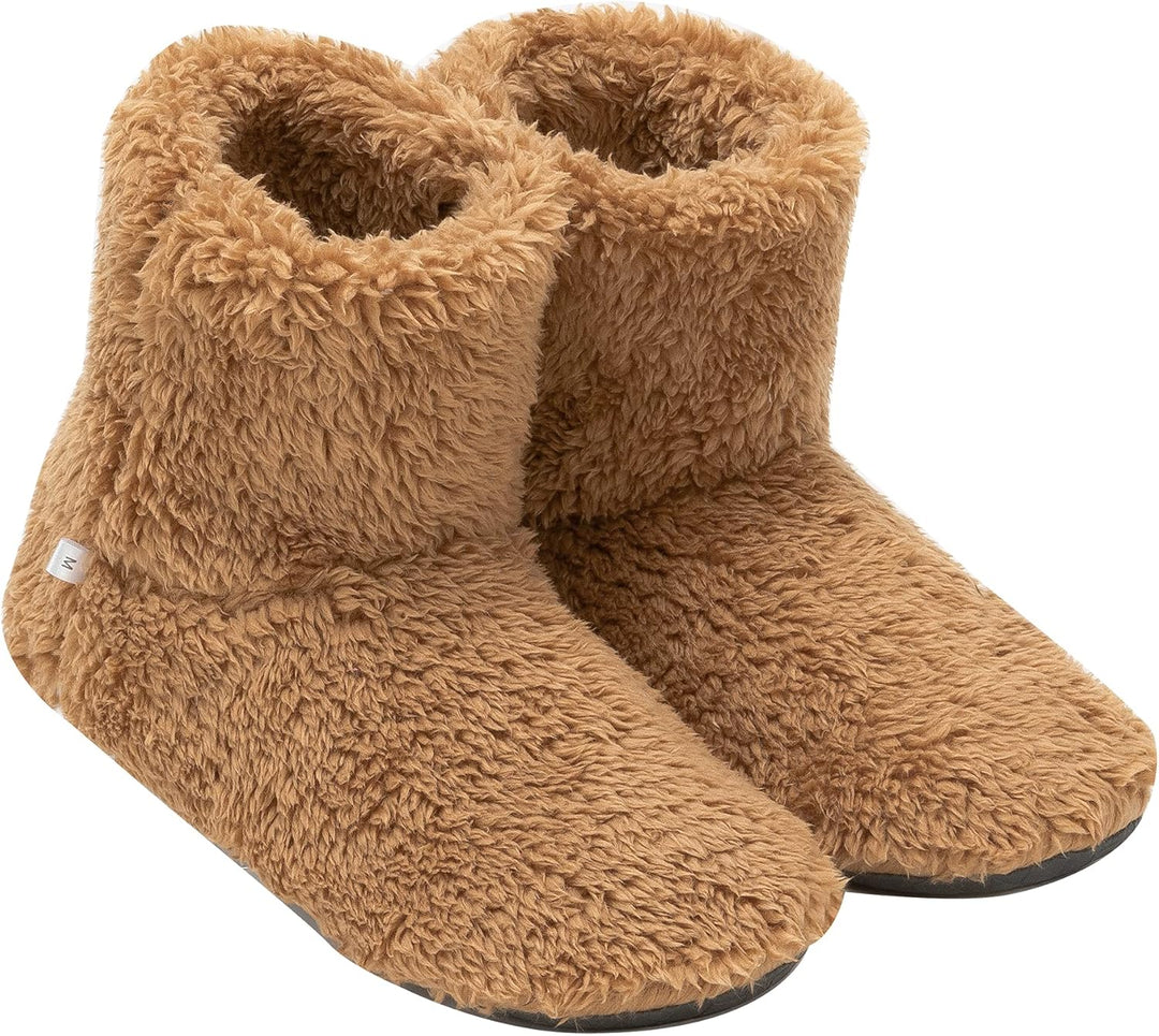 Women's and Men's Fluffy Bootie Slipper Sock with Memory Foam House Shoes