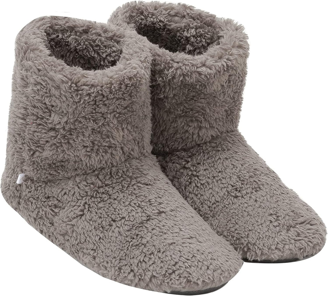 Women's and Men's Fluffy Bootie Slipper Sock with Memory Foam House Shoes