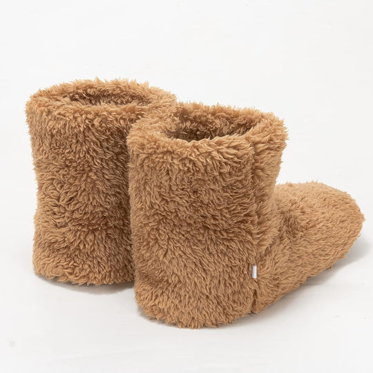 Women's and Men's Fluffy Bootie Slipper Sock with Memory Foam House Shoes