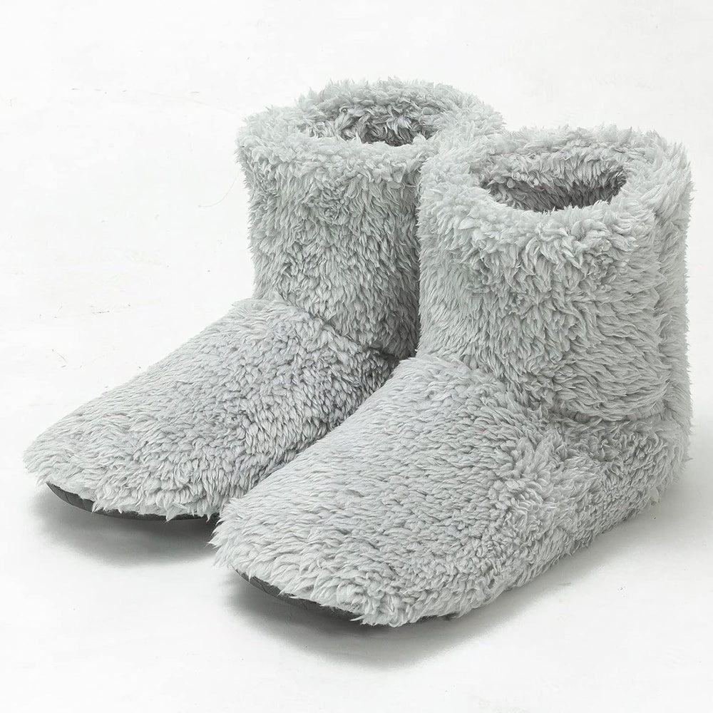 Women's and Men's Fluffy Bootie Slipper Sock with Memory Foam House Shoes