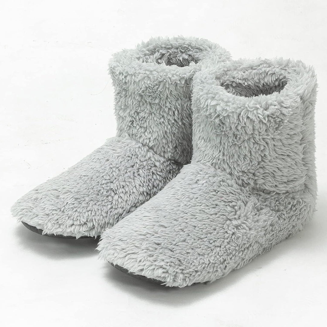 Women's and Men's Fluffy Bootie Slipper Sock with Memory Foam House Shoes