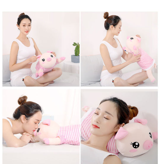 Plush doll massage pillow