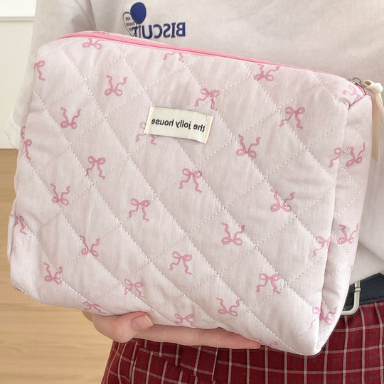 Ribbon Bow Makeup Bag For Students Korean Edition