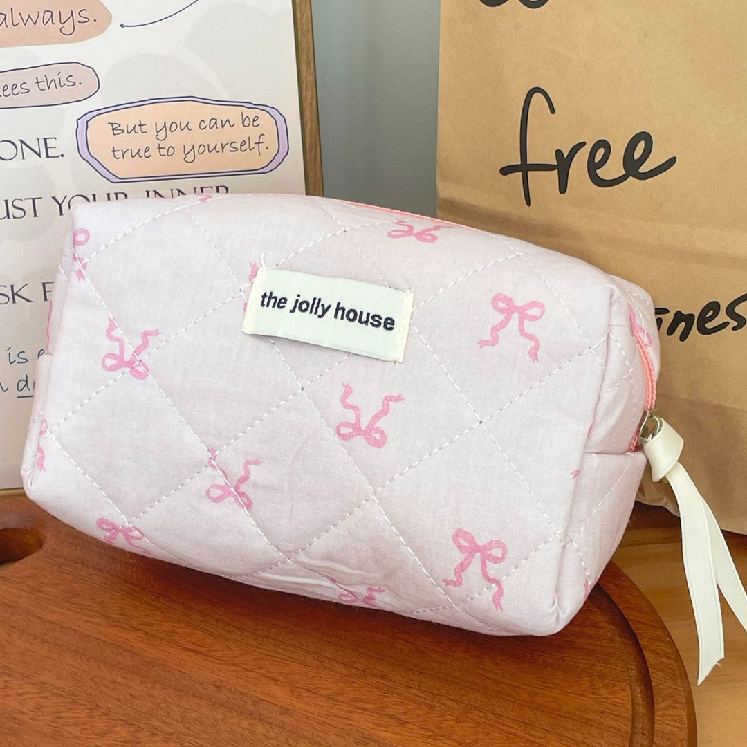 Ribbon Bow Makeup Bag For Students Korean Edition