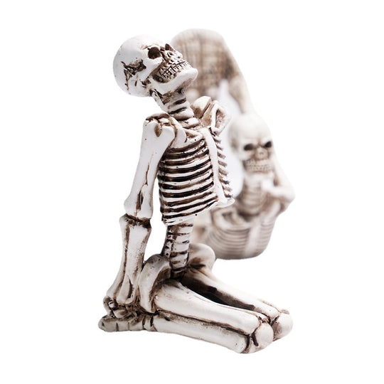 Creative Yoga Skull Figurines Personalized Halloween Resin Ornament For Home Living Room Office Decoration