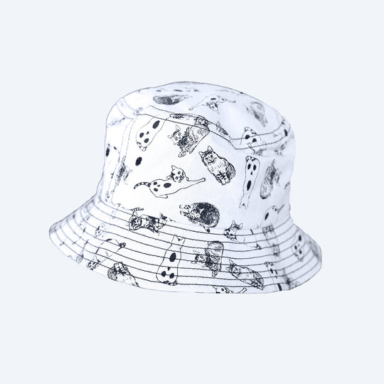 Junji Ito Yon & Mu Spooky Cat Bucket Hat