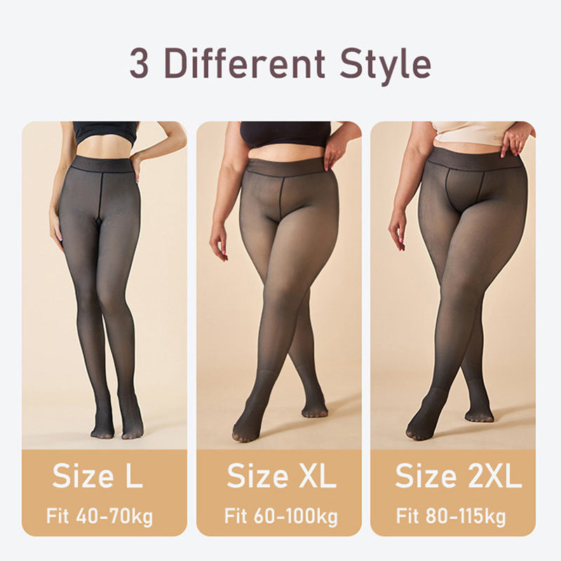 Seamless High-Waisted Leggings, Skin-Revealing Base Layer Pants for Women, Stretchy Long Pants for Europe & America Market, Bare Legs Magic Pants