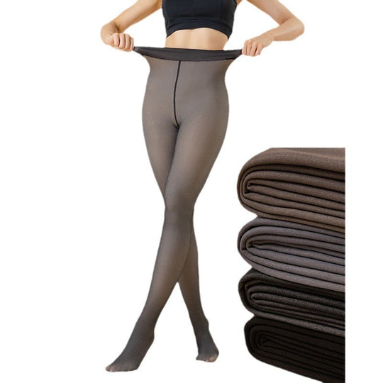 Seamless High-Waisted Leggings, Skin-Revealing Base Layer Pants for Women, Stretchy Long Pants for Europe & America Market, Bare Legs Magic Pants