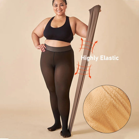 Seamless High-Waisted Leggings, Skin-Revealing Base Layer Pants for Women, Stretchy Long Pants for Europe & America Market, Bare Legs Magic Pants