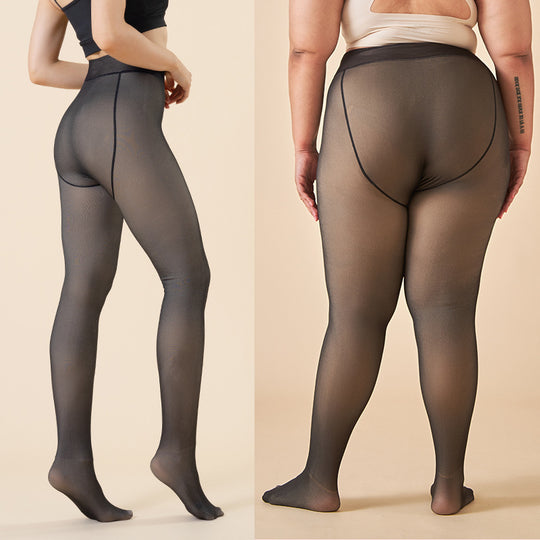 Seamless High-Waisted Leggings, Skin-Revealing Base Layer Pants for Women, Stretchy Long Pants for Europe & America Market, Bare Legs Magic Pants