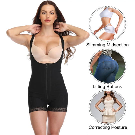 Lilvigor Fajas Colombianas - Seamless Plus Size Shapewear for Women, Firm Triple Control Tummy & Thigh Slimmer