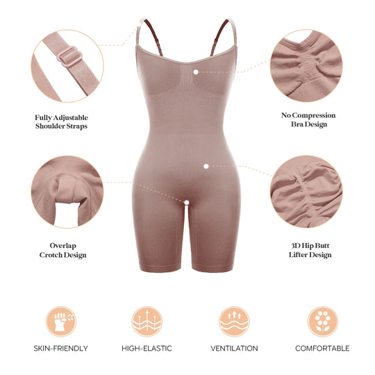 Seamless Women's Body Shaper - Slimming Waist Trainer Corset, Butt Lifter Bodysuit, Colombian Shapewear