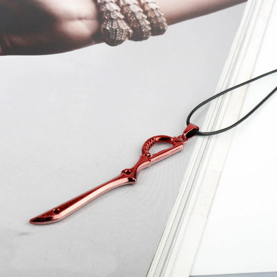 2pcs Kill La Kill Matoi Ryuuko Rending Scissor Blade Necklace + Keychain Cosplay Accessories