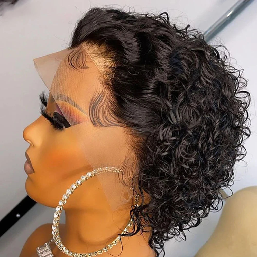 Pixie Cut Wig Human Hair 13x1 Lace Frontal Wigs Human Hair Short Bob Human Hair Wigs For Black Women Lace Front Human Hair Wig