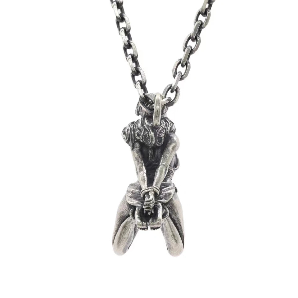 Silver Plated Captivity Bondage Goddess Pendant Demon Girl Necklace Men Women Fashion Cosplay Jewelry Couple Gift