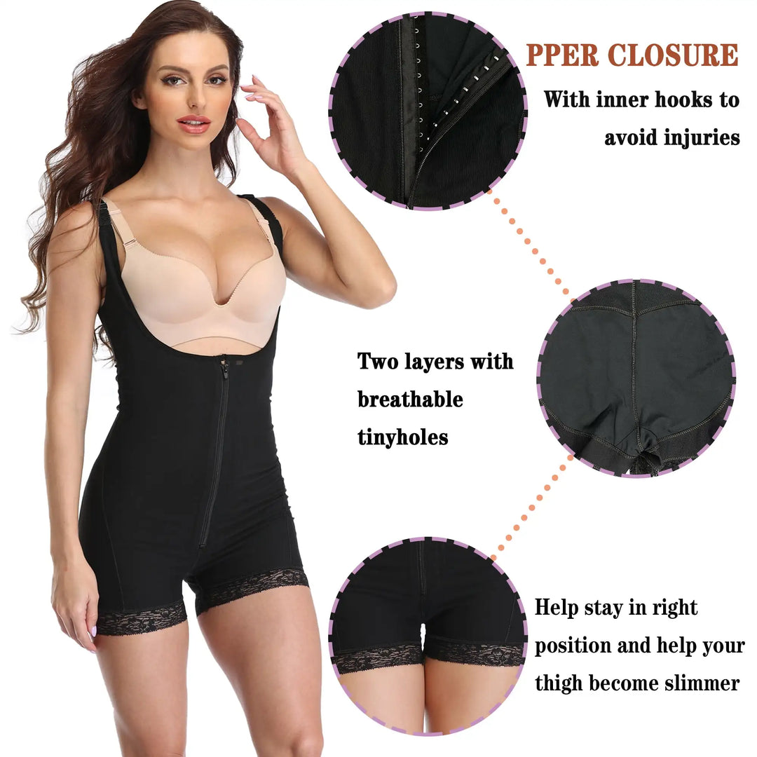 Lilvigor Fajas Colombianas Shapewear for Women Seamless Firm Triple Control Plus Size Thigh Slimmer Tummy Control Body Shaper