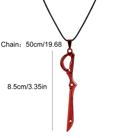 2pcs Kill La Kill Matoi Ryuuko Rending Scissor Blade Necklace + Keychain Cosplay Accessories