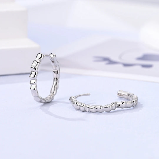 925 Sterling Silver Silver Color Simple Earrings Jewelry Versatile Hoop Earrings For Women Jewelry Fine Birthday Party Fine Gift