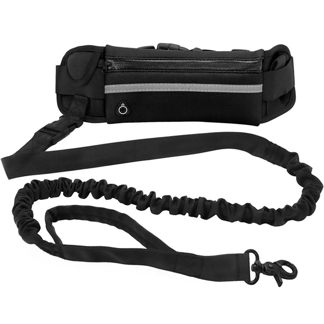 Hands Free Dog Leash for Running Walking Reflective Leash with Waist Bag Retractable Elastic Belt Dog Traction Rope Pet Products