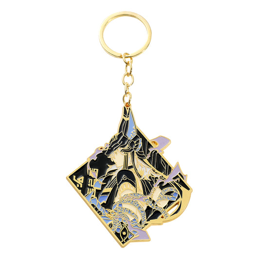 Genshin Impact Keychain - Enamel Razor & Xiao Pendants, Fashionable Anime Keyrings for Car & Backpack, Great Fan Gift