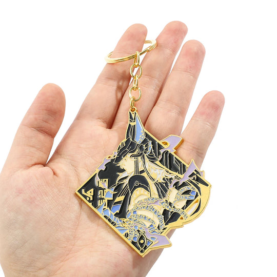 Genshin Impact Keychain - Enamel Razor & Xiao Pendants, Fashionable Anime Keyrings for Car & Backpack, Great Fan Gift