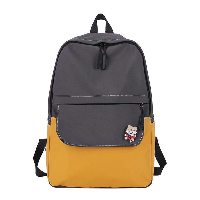 Nylon Zipper Backpacks Women Pure Color Students School Bags