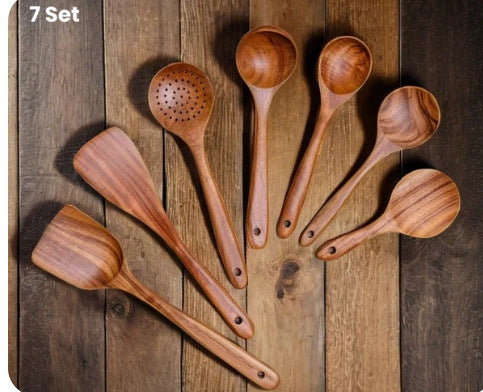 Wooden Spatula Cookware Kitchenware Set