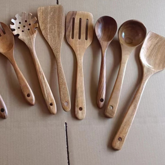 Wooden Spatula Cookware Kitchenware Set