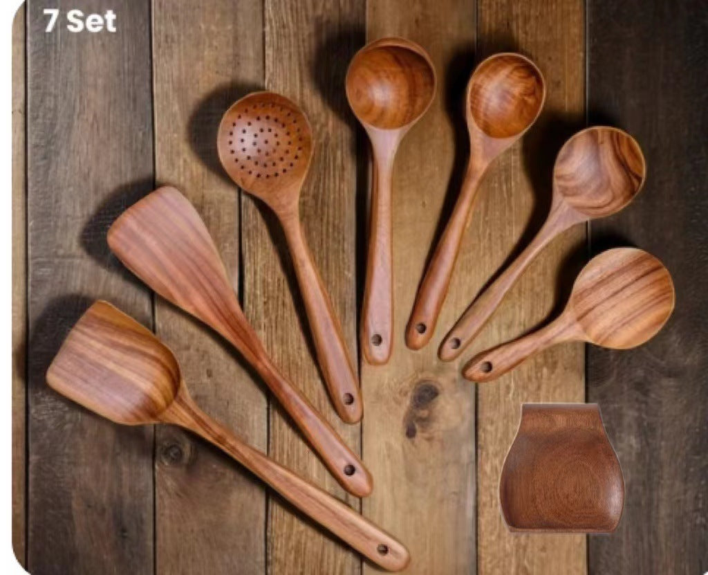 Wooden Spatula Cookware Kitchenware Set