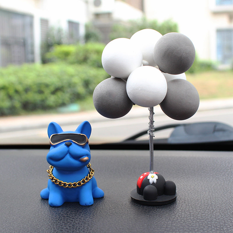 Car Decoration Cute Bulldog Action Doll