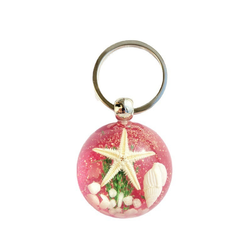 Starfish Amber Keychain Pendant