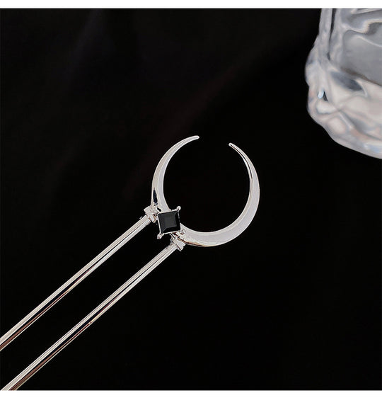 Crescent Metal U-shaped Hair Pin Simple Modern