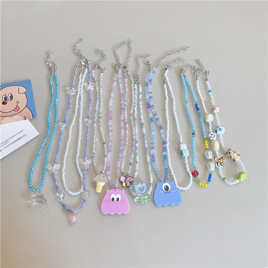 Diy Handmade Pearl Bracelet Lanyard Universal For All Mobile Phone Cases