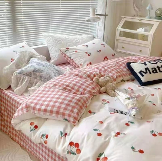 Cartoon Printed Four-piece Bedding Set Quilt Cover Bedding